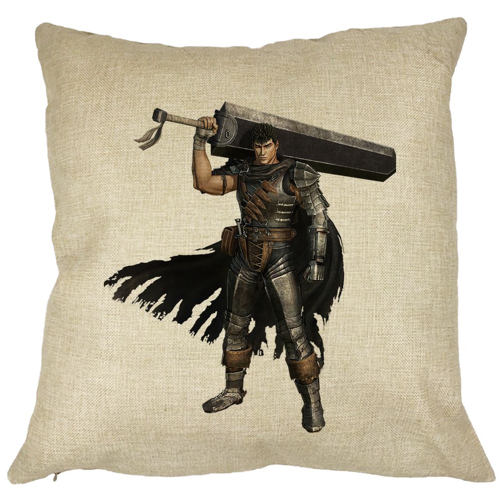 Perna Decorativa cu Berserk 2, 40x40 cm, Husa Detasabila, Burduf 11 Perna Decorativa cu Berserk 2