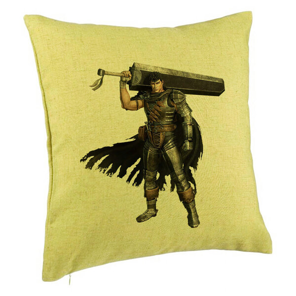 Perna Decorativa cu Berserk 2, 40x40 cm, Verde, Husa Detasabila, Burduf 5 Perna Decorativa cu Berserk 2