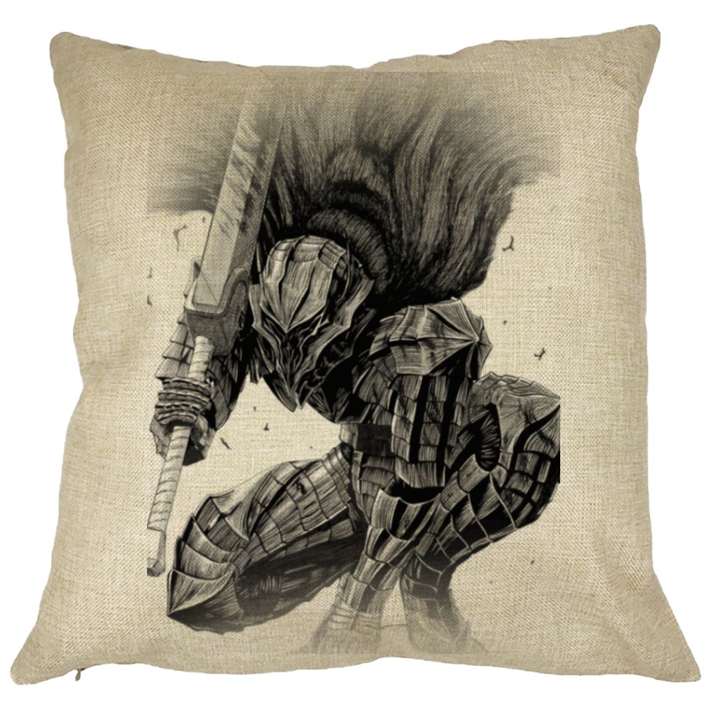 Perna Decorativa cu Berserk, 40x40 cm, Husa Detasabila, Burduf 11 Perna Decorativa cu Berserk