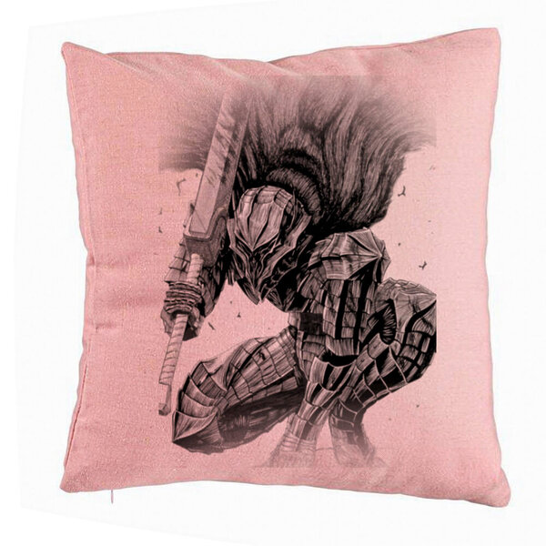 Perna Decorativa cu Berserk, 40x40 cm, Roz, Husa Detasabila, Burduf 5 Perna Decorativa cu Berserk