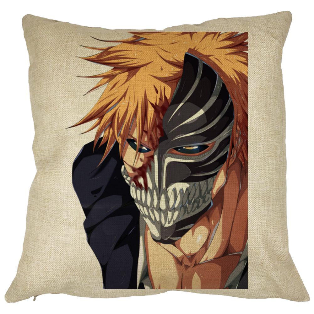 Perna Decorativa cu Bleach Hollow Ichigo, 40x40 cm, Husa Detasabila, Burduf 11 Perna Decorativa cu Bleach Hollow Ichigo