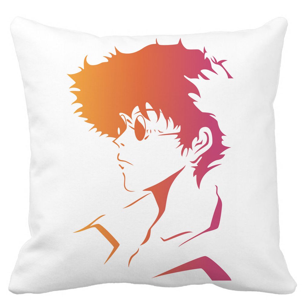 Perna Decorativa cu Cowboy Bebop 2, 40x40 cm, Alba, Mata, Husa Detasabila, Burduf 3 Perna Decorativa cu Cowboy Bebop 2