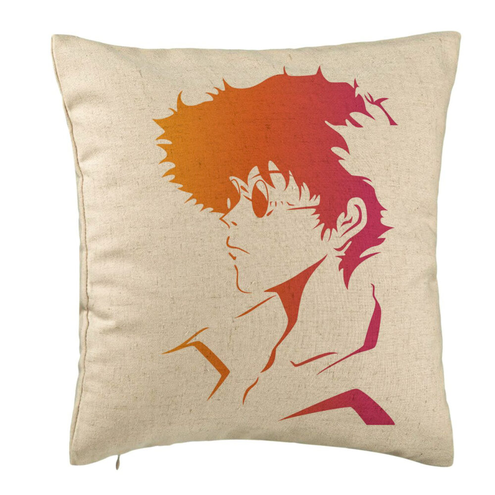 Perna Decorativa cu Cowboy Bebop 2, 40x40 cm, Bej, Husa Detasabila, Burduf 5 Perna Decorativa cu Cowboy Bebop 2
