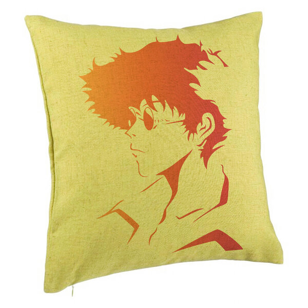 Perna Decorativa cu Cowboy Bebop 2, 40x40 cm, Verde, Husa Detasabila, Burduf 5 Perna Decorativa cu Cowboy Bebop 2