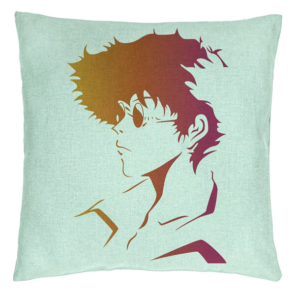 Perna Decorativa cu Cowboy Bebop 2, 40x40 cm, Verde Menta, Husa Detasabila, Burduf 5 Perna Decorativa cu Cowboy Bebop 2