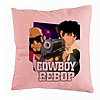 Perna Decorativa cu Cowboy Bebop 3, 40x40 cm, Roz, Husa Detasabila, Burduf 7 Perna Decorativa cu Cowboy Bebop 3