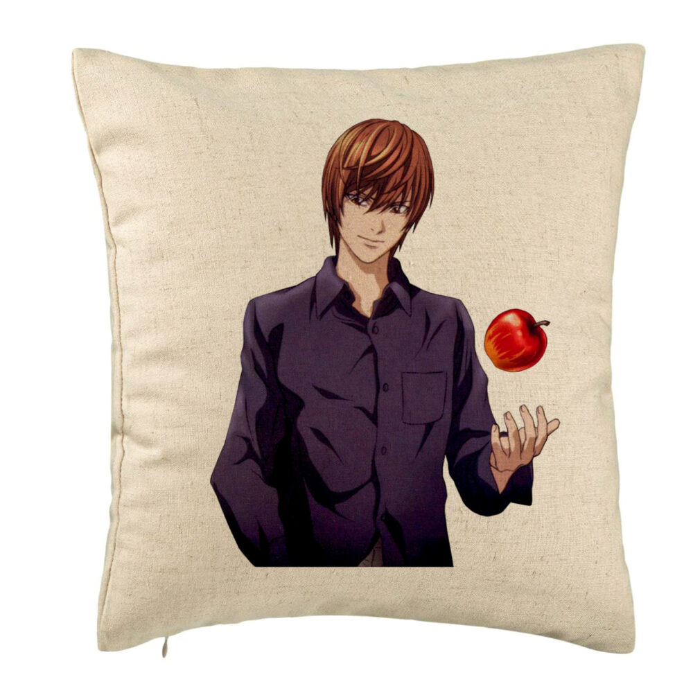 Perna Decorativa cu Death Note SV, 40x40 cm, Bej, Husa Detasabila, Burduf 5 Perna Decorativa cu Death Note SV