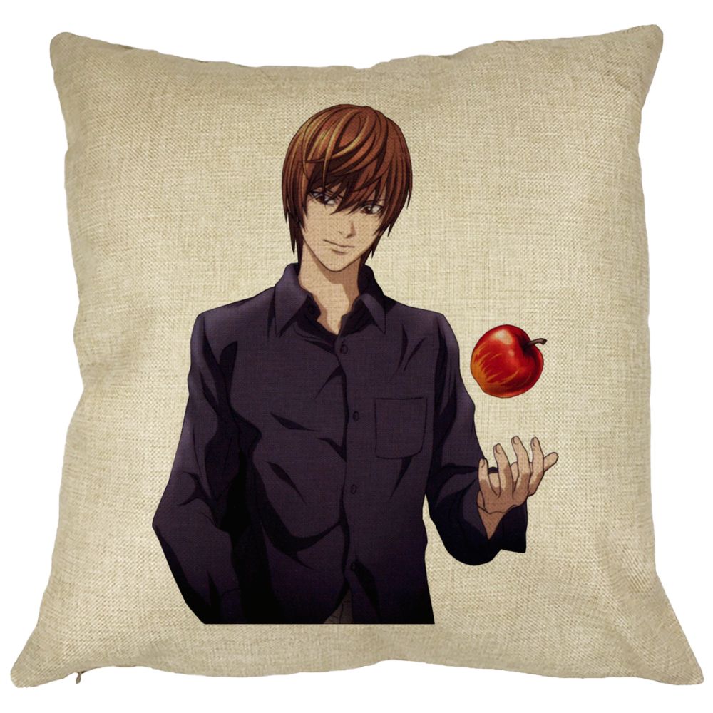 Perna Decorativa cu Death Note SV, 40x40 cm, Husa Detasabila, Burduf 11 Perna Decorativa cu Death Note SV