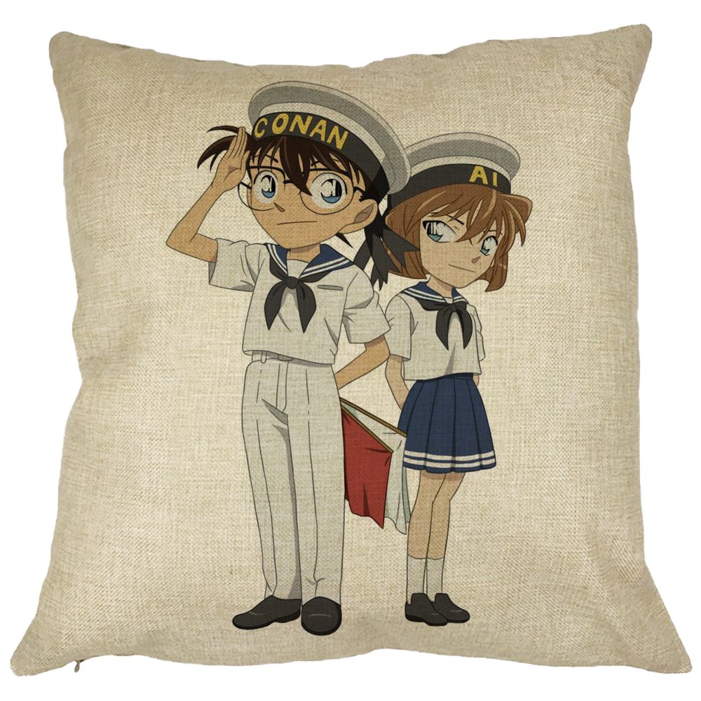 Perna Decorativa cu Detective Conan 2, 40x40 cm, Husa Detasabila, Burduf 11 Perna Decorativa cu Detective Conan 2