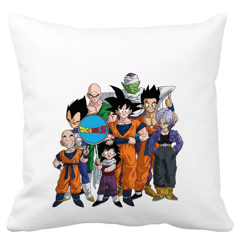 Perna Decorativa cu Dragonball Characters 2, 40x40 cm, Alba, Mata, Husa Detasabila, Burduf 3 Perna Decorativa cu Dragonball Characters 2