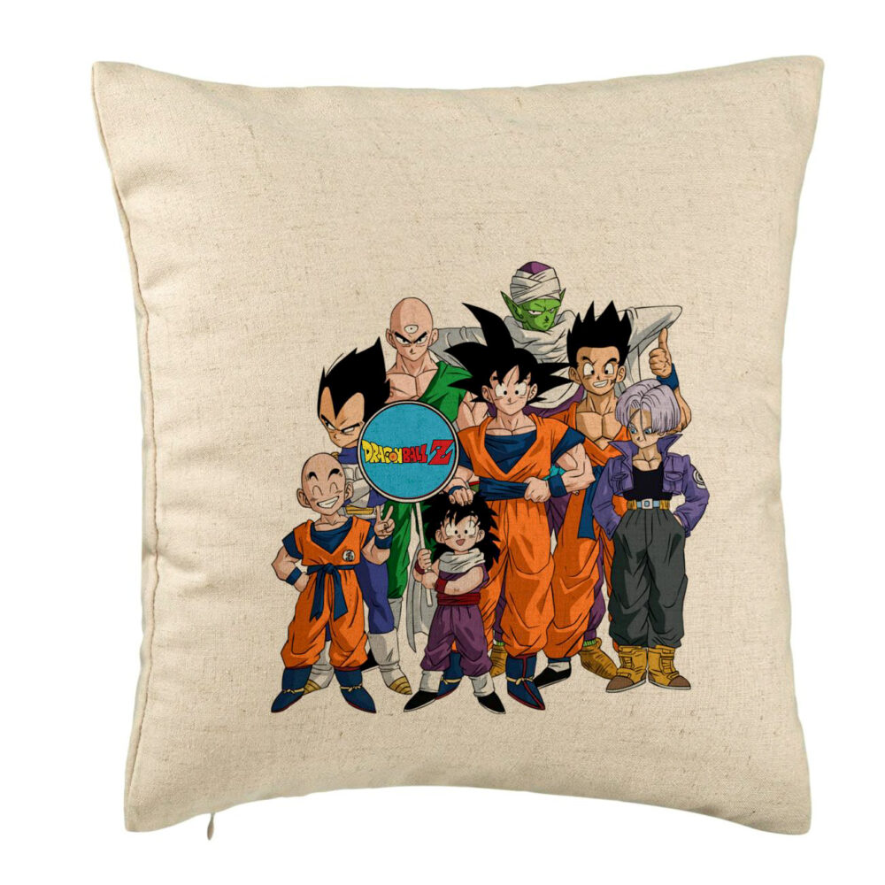 Perna Decorativa cu Dragonball Characters 2, 40x40 cm, Bej, Husa Detasabila, Burduf 5 Perna Decorativa cu Dragonball Characters 2