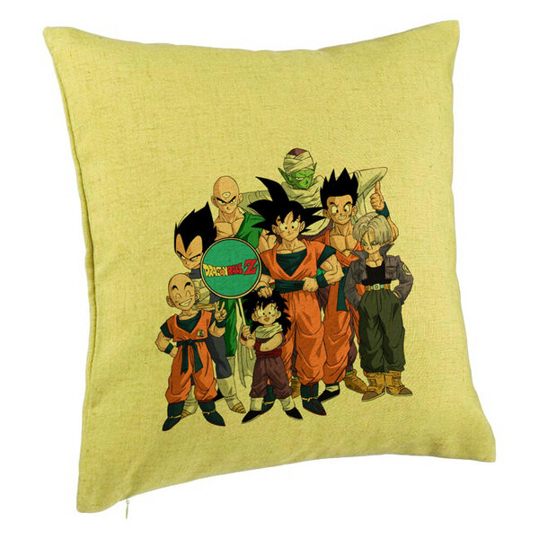 Perna Decorativa cu Dragonball Characters 2, 40x40 cm, Verde, Husa Detasabila, Burduf 5 Perna Decorativa cu Dragonball Characters 2