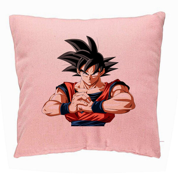 Perna Decorativa cu Dragonball Goku 2, 40x40 cm, Roz, Husa Detasabila, Burduf 5 Perna Decorativa cu Dragonball Goku 2