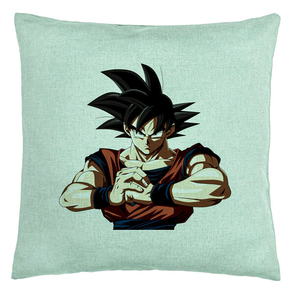 Perna Decorativa cu Dragonball Goku 2, 40x40 cm, Verde Menta, Husa Detasabila, Burduf 5 Perna Decorativa cu Dragonball Goku 2