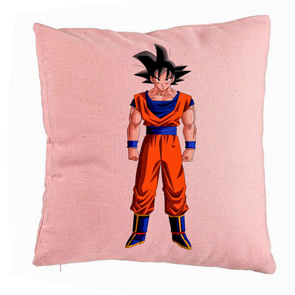 Perna Decorativa cu Dragonball Goku, 40x40 cm, Roz, Husa Detasabila, Burduf 5 Perna Decorativa cu Dragonball Goku
