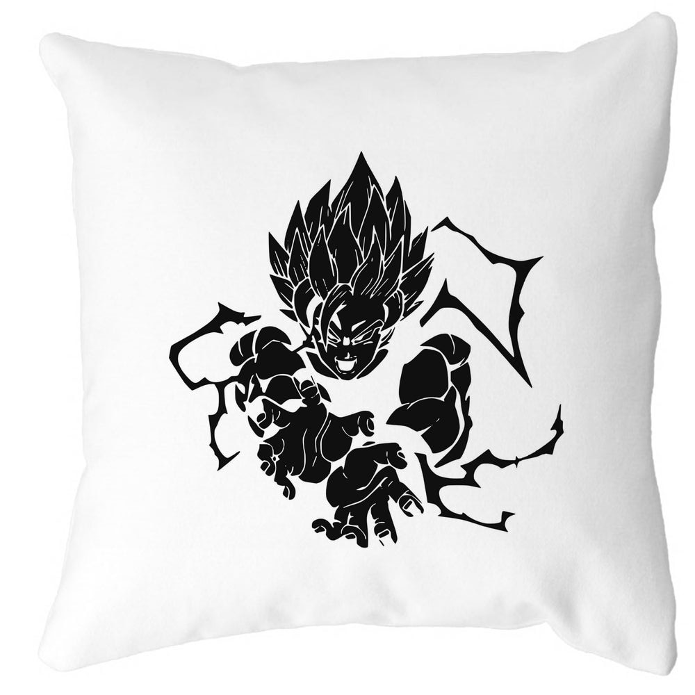 Perna Decorativa cu Dragonball Goku Black, 40x40 cm, Alba, Mata, Husa Detasabila, Burduf 11 Perna Decorativa cu Dragonball Goku Black
