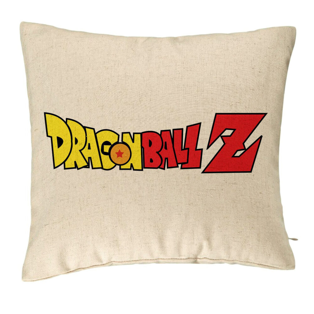 Perna Decorativa cu Dragonball Logo, 40x40 cm, Bej, Husa Detasabila, Burduf 5 Perna Decorativa cu Dragonball Logo