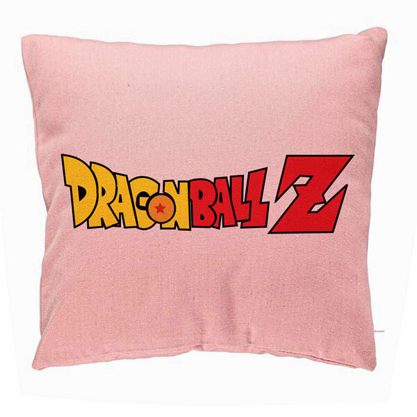 Perna Decorativa cu Dragonball Logo, 40x40 cm, Roz, Husa Detasabila, Burduf 5 Perna Decorativa cu Dragonball Logo
