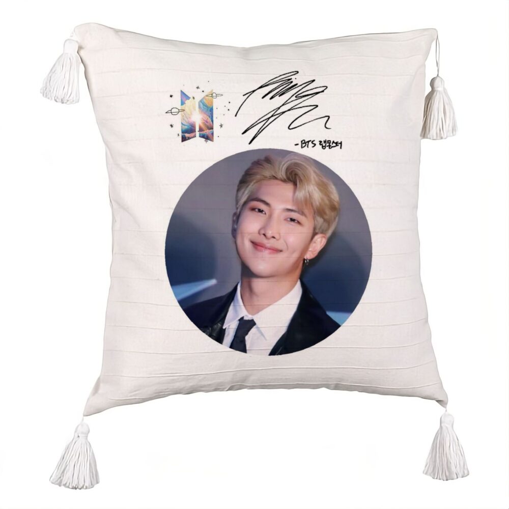 Perna Decorativa cu Franjuri BTS Kim, 45x45 cm, Ecru, Cu fermoar 5 Perna Decorativa cu Franjuri BTS Kim