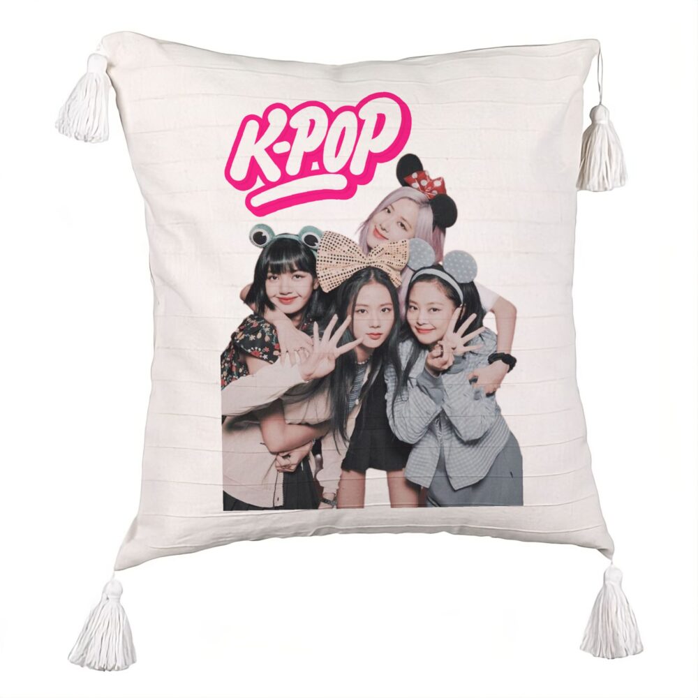 Perna Decorativa cu Franjuri K-pop, 45x45 cm, Ecru, Cu fermoar 5 Perna Decorativa cu Franjuri K-pop