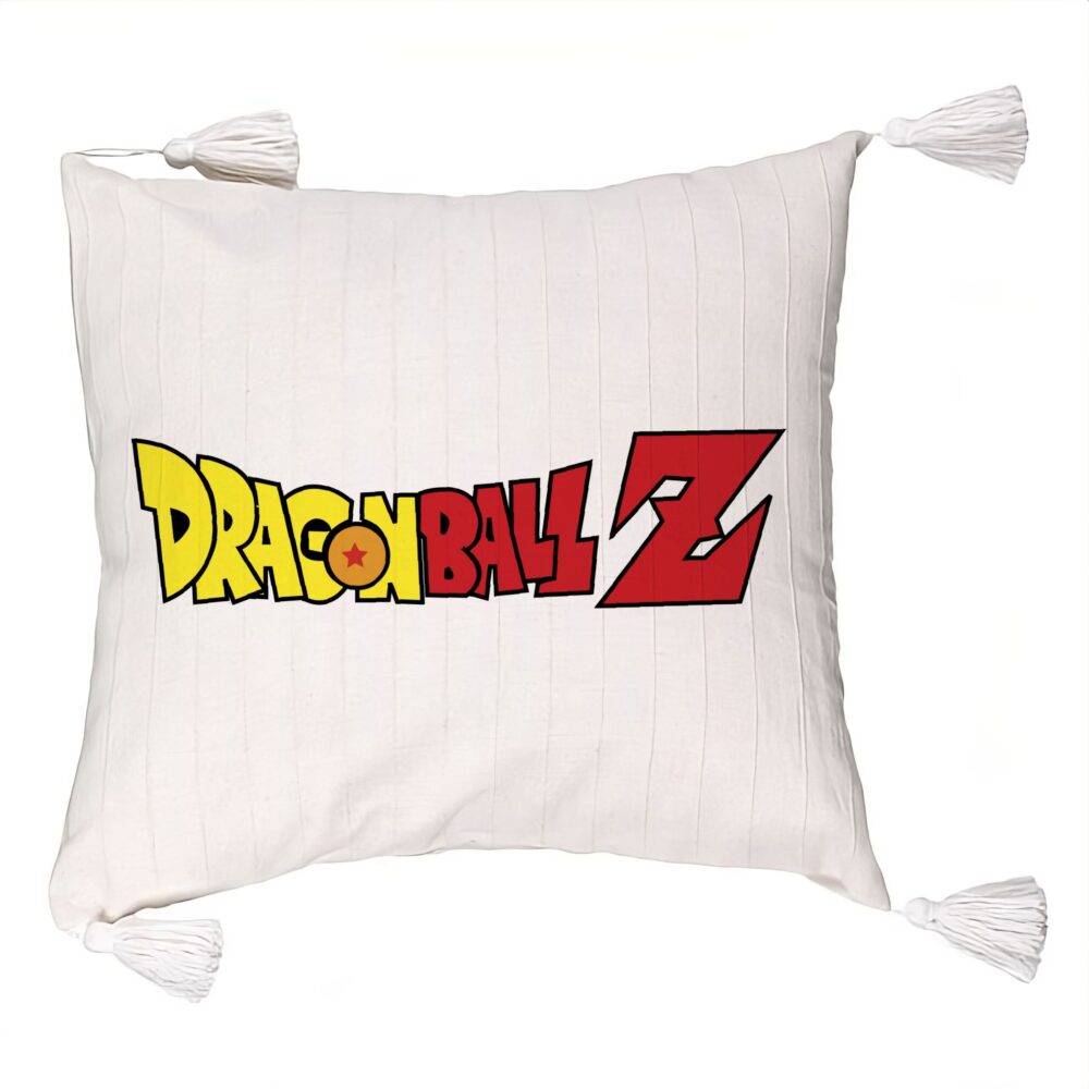 Perna Decorativa cu Franjuri cu Dragonball Logo, 45x45 cm, Ecru, Cu fermoar 5 Perna Decorativa cu Franjuri cu Dragonball Logo
