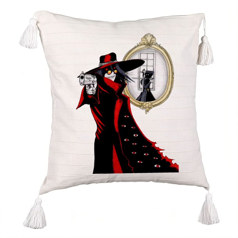 Perna Decorativa cu Franjuri cu Hellsing, 45x45 cm, Ecru, Cu fermoar 5 Perna Decorativa cu Franjuri cu Hellsing