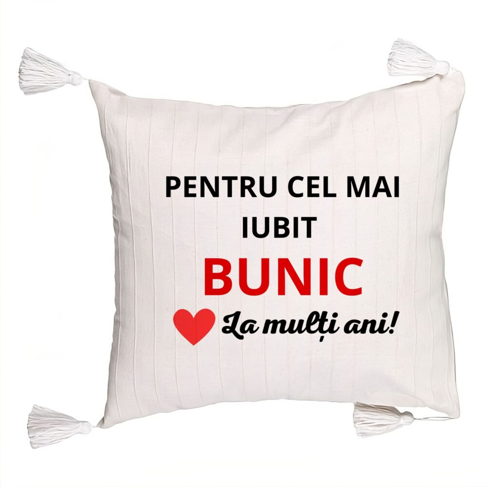 Perna Decorativa cu Franjuri pentru Bunicul 3, 45x45 cm, Cu fermoar 5 Perna Decorativa cu Franjuri pentru Bunicul 3
