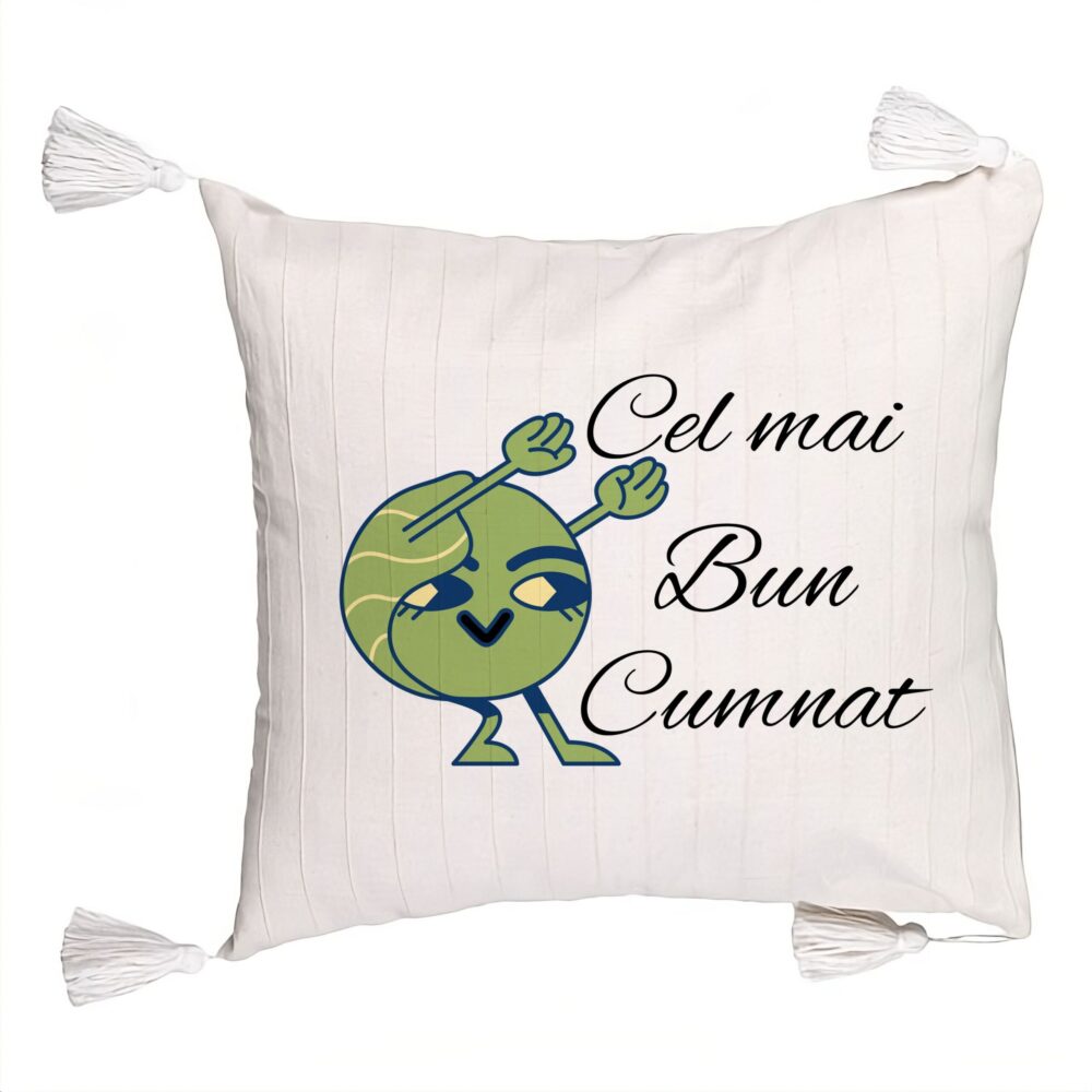 Perna Decorativa cu Franjuri pentru Cumnat 4, 45x45 cm, Cu fermoar 5 Perna Decorativa cu Franjuri pentru Cumnat 4