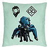 Perna Decorativa cu Ghost in the Shell, 40x40 cm, Verde Menta, Husa Detasabila, Burduf 7 Perna Decorativa cu Ghost in the Shell