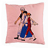 Perna Decorativa cu Gintama, 40x40 cm, Roz, Husa Detasabila, Burduf 7 Perna Decorativa cu Gintama