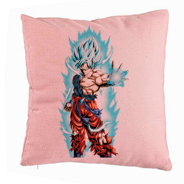 Perna Decorativa cu Goku Vegeta Super Saiya Saiyan Dragon Ball, 40x40 cm, Roz, Husa Detasabila, Burduf 5 Perna Decorativa cu Goku Vegeta Super Saiya Saiyan Dragon Ball