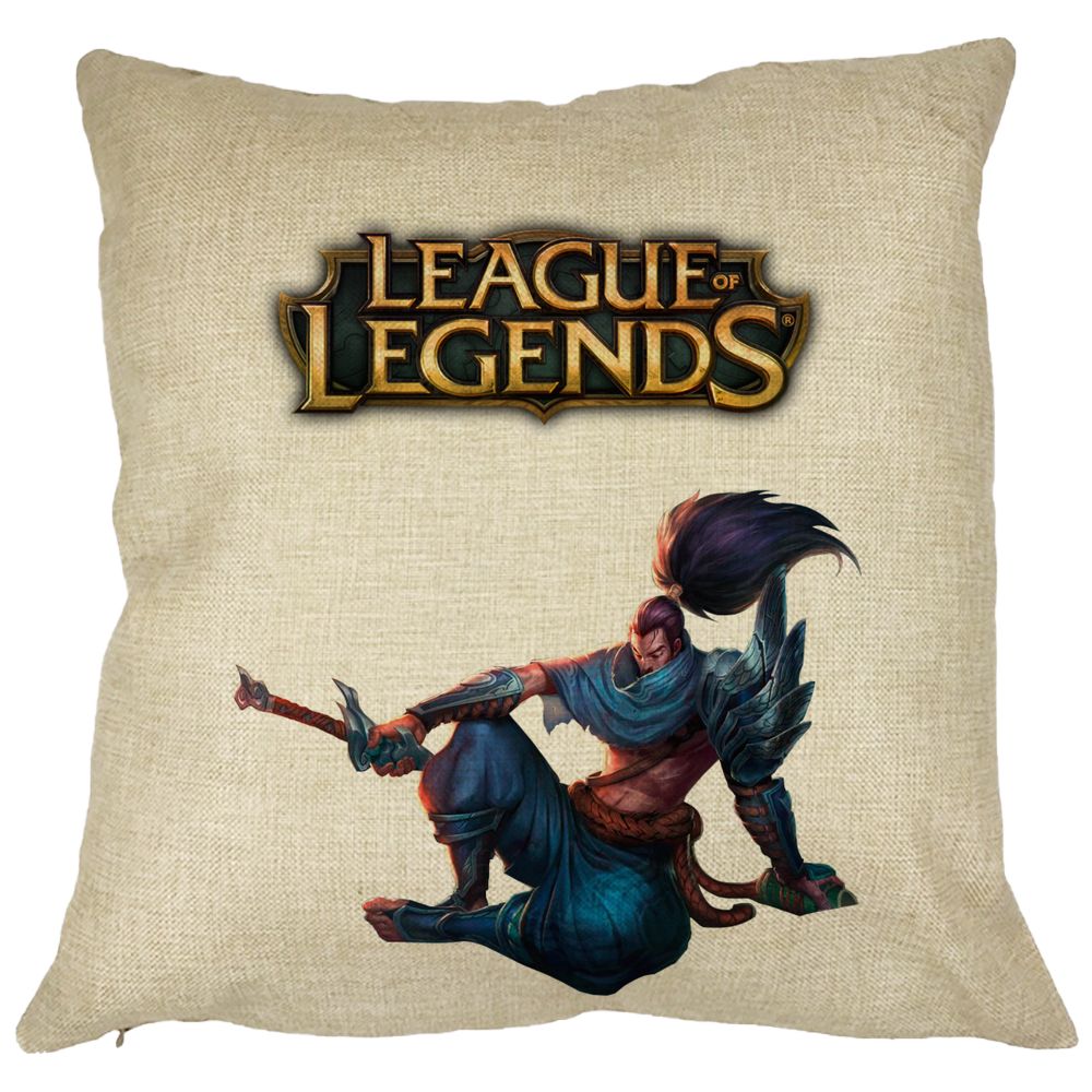 Perna Decorativa cu League of Legends, 40x40 cm, Husa Detasabila, Burduf 11 Perna Decorativa cu League of Legends