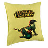 Perna Decorativa cu League of Legends, 40x40 cm, Verde, Husa Detasabila, Burduf 7 Perna Decorativa cu League of Legends