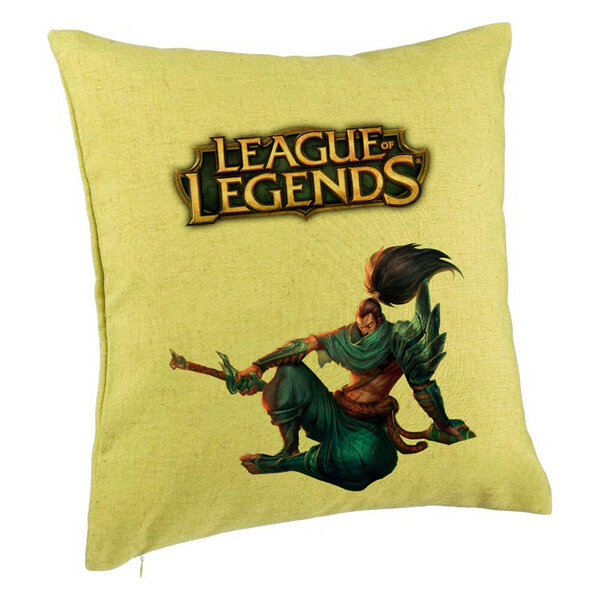 Perna Decorativa cu League of Legends, 40x40 cm, Verde, Husa Detasabila, Burduf 5 Perna Decorativa cu League of Legends