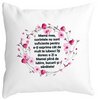 Perna Decorativa cu Model pentru Mama cu text 40x40 cm, Alba, Mata, Husa Detasabila, Burduf 19 Perna Decorativa cu Model pentru Mama cu text 40x40 cm