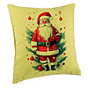 Perna Decorativa cu Mos Craciun 2, 40x40 cm, Verde, Husa Detasabila, Burduf 7 Perna Decorativa cu Mos Craciun 2
