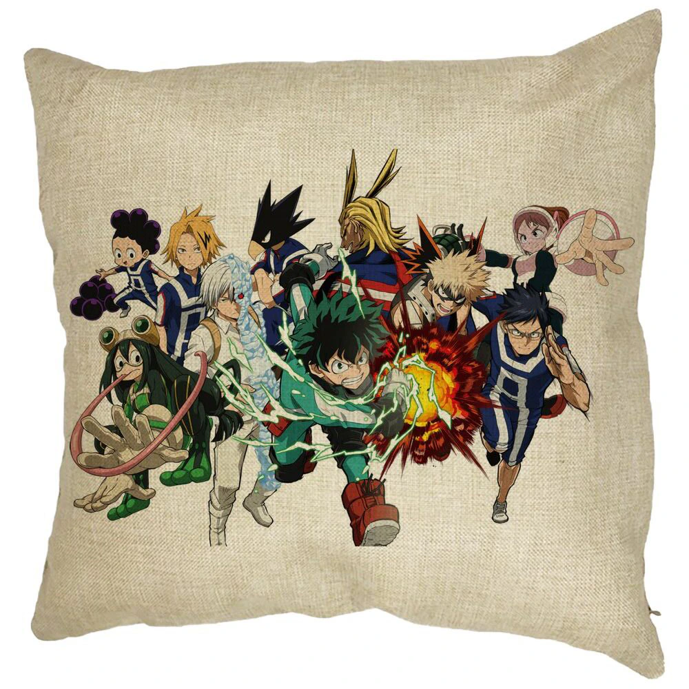 Perna Decorativa cu My Hero Academia Characters, 40x40 cm, Husa Detasabila, Burduf 11 Perna Decorativa cu My Hero Academia Characters