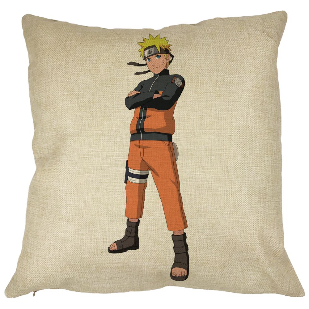 Perna Decorativa cu Naruto, 40x40 cm, Husa Detasabila, Burduf 11 Perna Decorativa cu Naruto