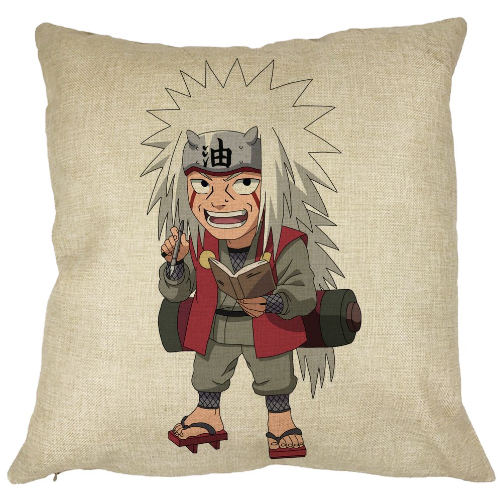 Perna Decorativa cu Naruto Jiraiya, 40x40 cm, Husa Detasabila, Burduf 11 Perna Decorativa cu Naruto Jiraiya