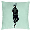 Perna Decorativa cu Naruto Kakashi, 40x40 cm, Verde Menta, Husa Detasabila, Burduf 7 Perna Decorativa cu Naruto Kakashi