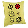 Perna Decorativa cu Naruto symbols, 40x40 cm, Verde, Husa Detasabila, Burduf 7 Perna Decorativa cu Naruto symbols