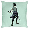 Perna Decorativa cu Nsruto Sasuke, 40x40 cm, Verde Menta, Husa Detasabila, Burduf 7 Perna Decorativa cu Nsruto Sasuke