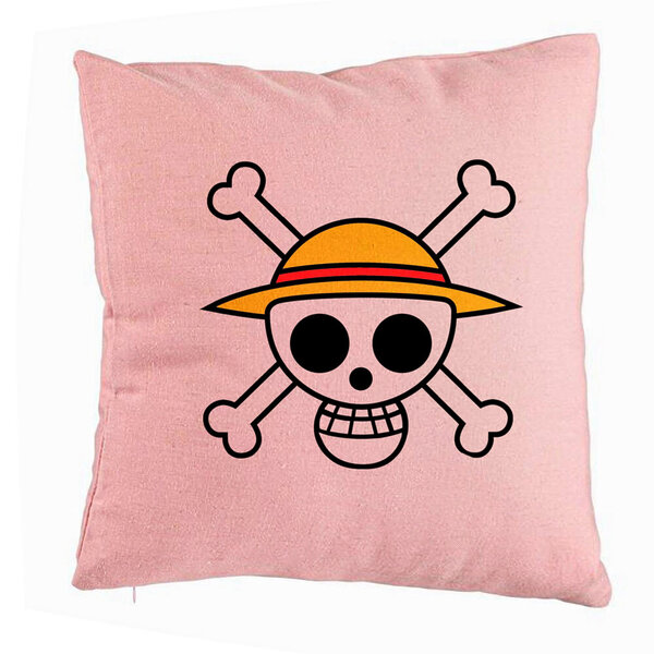 Perna Decorativa cu One Piece, 40x40 cm, Roz, Husa Detasabila, Burduf 5 Perna Decorativa cu One Piece