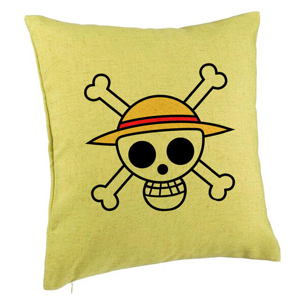 Perna Decorativa cu One Piece, 40x40 cm, Verde, Husa Detasabila, Burduf 5 Perna Decorativa cu One Piece