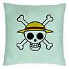 Perna Decorativa cu One Piece, 40x40 cm, Verde Menta, Husa Detasabila, Burduf 7 Perna Decorativa cu One Piece