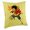 Perna Decorativa cu One Piece Luffy, 40x40 cm, Verde, Husa Detasabila, Burduf 7 Perna Decorativa cu One Piece Luffy
