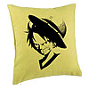 Perna Decorativa cu One piece Luffy Black, 40x40 cm, Verde, Husa Detasabila, Burduf 7 Perna Decorativa cu One piece Luffy Black