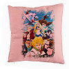 Perna Decorativa cu Seven Deadly Sins, 40x40 cm, Roz, Husa Detasabila, Burduf 7 Perna Decorativa cu Seven Deadly Sins