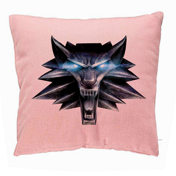 Perna Decorativa cu The Witcher Fans, 40x40 cm, Roz, Husa Detasabila, Burduf 5 Perna Decorativa cu The Witcher Fans
