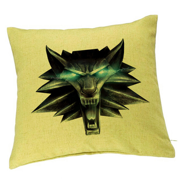 Perna Decorativa cu The Witcher Fans, 40x40 cm, Verde, Husa Detasabila, Burduf 5 Perna Decorativa cu The Witcher Fans